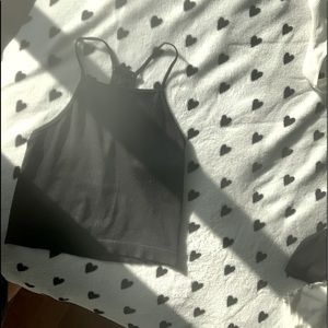 Black tank top kinda cropped